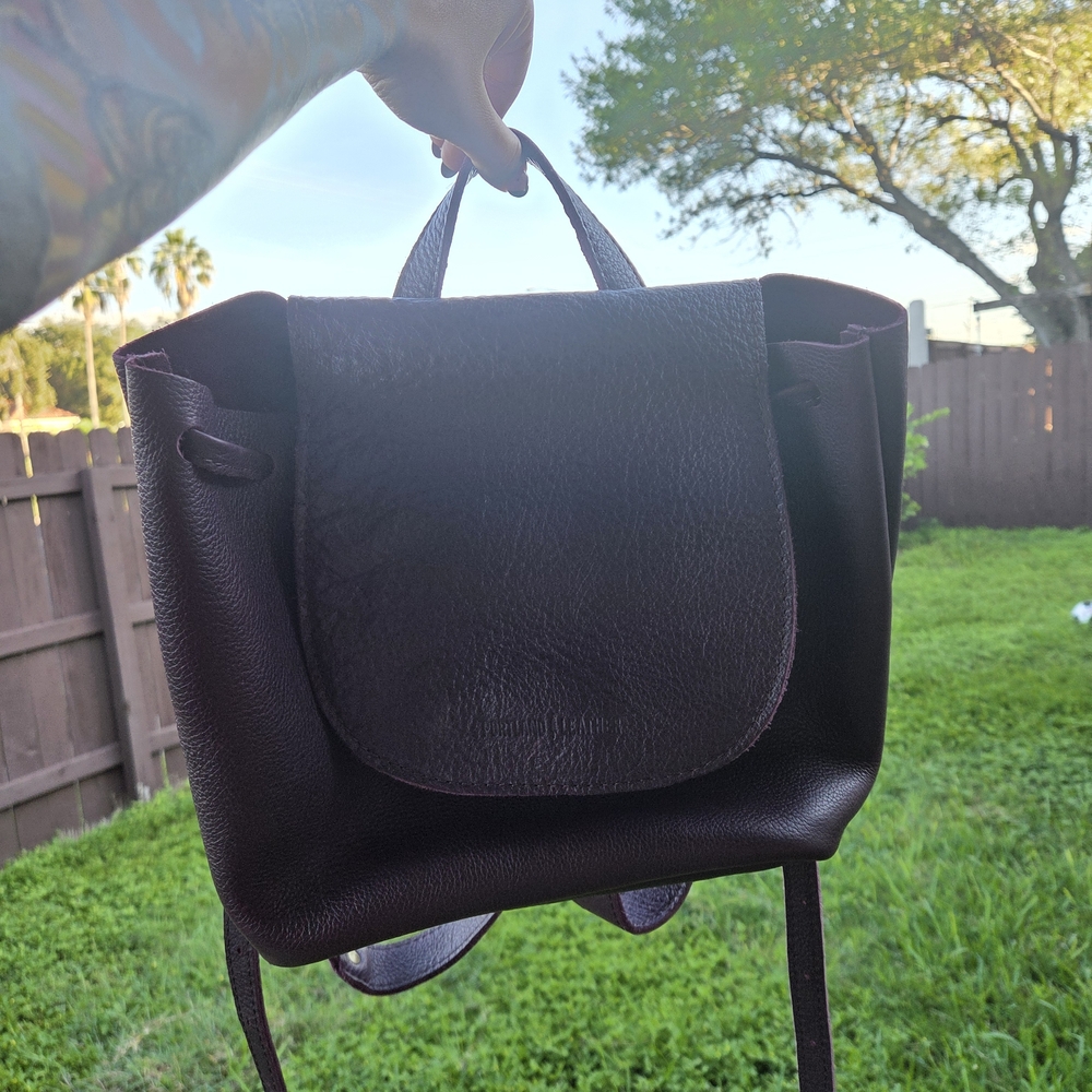 Elegant Purple Leather Backpack - Portland Leather Goods - Picture 7 of 11